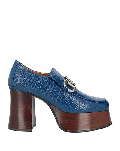 GUCCI Mokassins Blau Kalbsleder