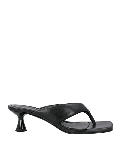 SANDRO Flip flops Black Leather