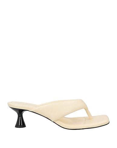 SANDRO Flip flops Ivory Leather
