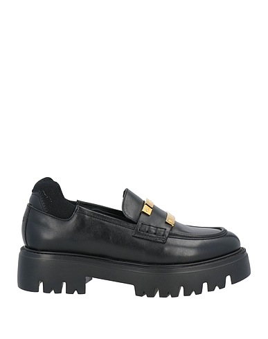 N°21 Loafers Black Leather, Textile fibres