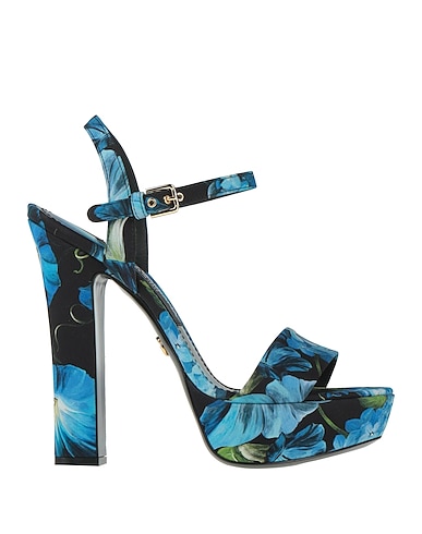 DOLCE&GABBANA Sandals Azure 89% Silk, 11% Elastane