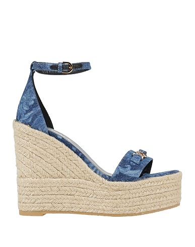 VERSACE Espadrilles Blue Textile fibers