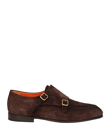SANTONI Loafers Dark brown Leather