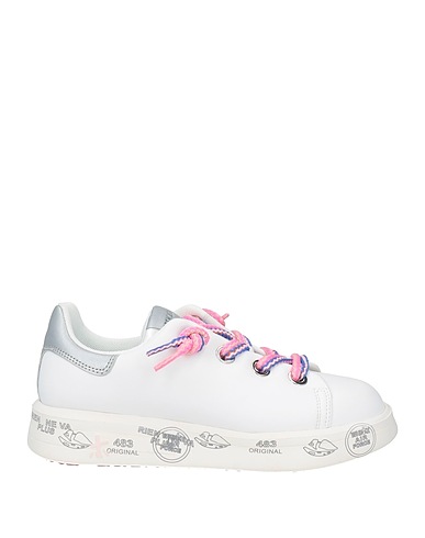 PREMIATA Sneakers White Leather, Textile fibers