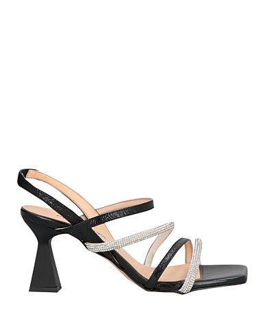 PREGUNTA Sandals Black Textile fibers