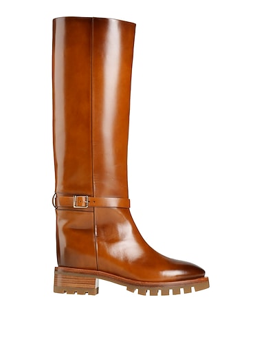 SANTONI Boots Camel Leather