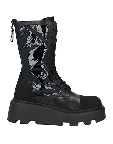 PREMIATA Ankle boot Black Leather, Other Fibres