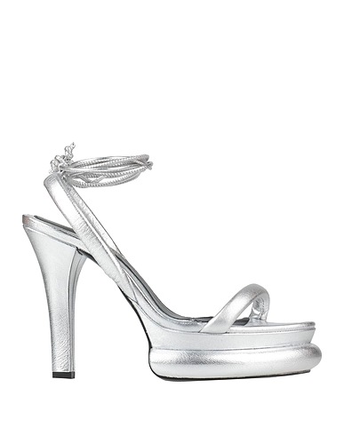 PALOMA BARCELÓ Sandals Silver Leather