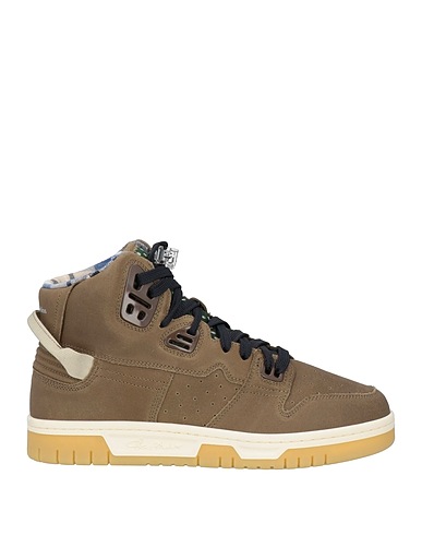 ACNE STUDIOS Sneakers Khaki Leather, Textile fibres