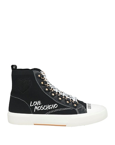 LOVE MOSCHINO Sneakers Black Textile fibres, Leather