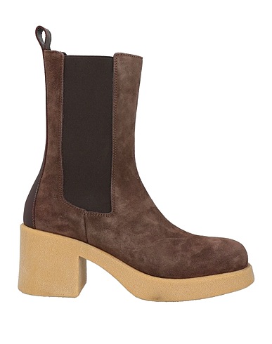 OA NON-FASHION Ankle boot Dark brown Leather