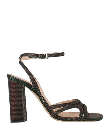 LUCIANO PADOVAN Sandals Green Textile fibres