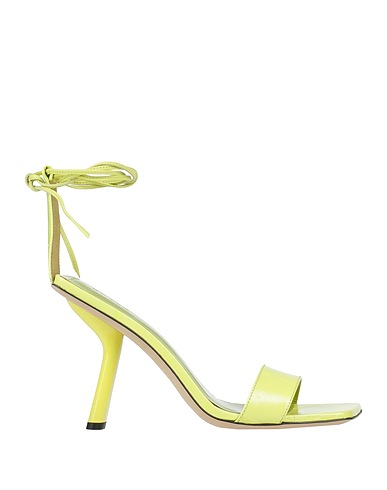 BY FAR Sandals Lime green Leather