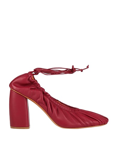 FORTE_FORTE Pumps Ziegelrot Leder