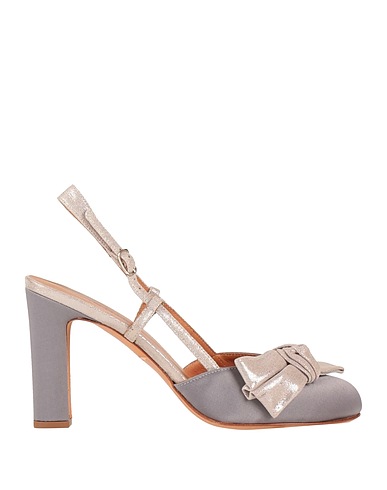 CHIE by CHIE MIHARA Court Light grey Leather, Textile fibres