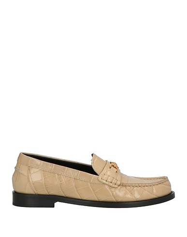 VERSACE Loafers Beige Leather