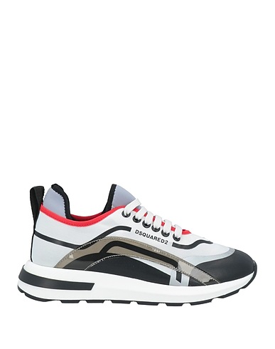 DSQUARED2 Sneakers White Leather, Textile fibres