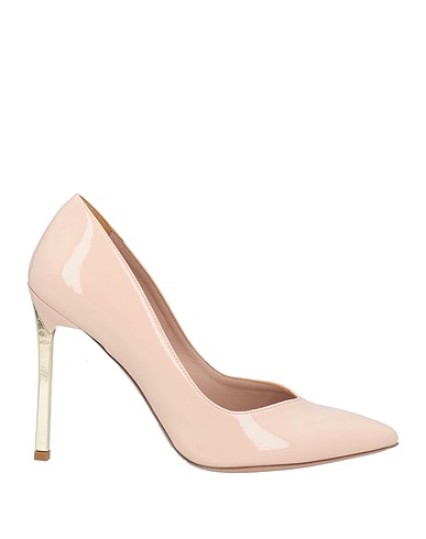 G.P. PER NOY BOLOGNA Pump Beige Leather, Textile fibers