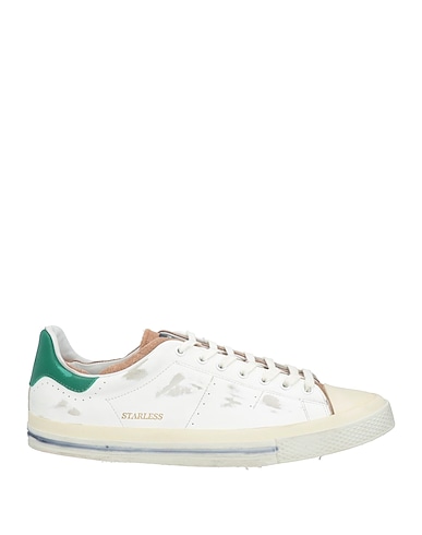 HIDNANDER Sneakers White Leather, Textile fibres