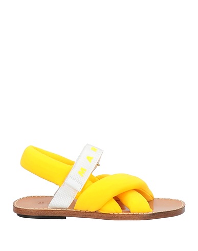 MARNI Sandals Yellow Textile fibres