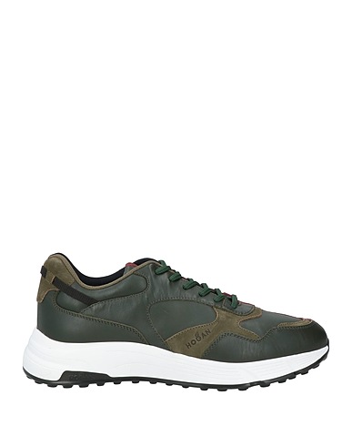 HOGAN Sneakers Military green Leather