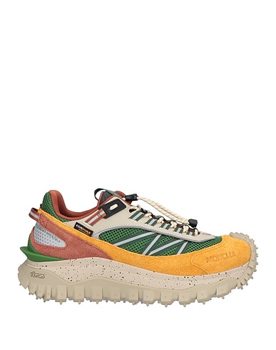 MONCLER Sneakers Ώχρα Δέρμα, Ίνες υφασμάτων