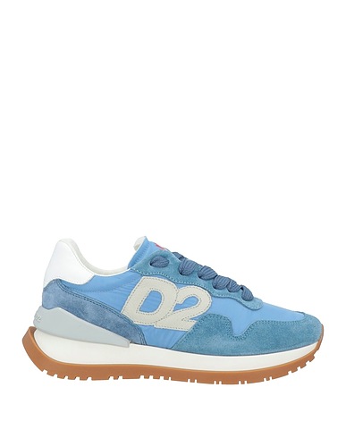 DSQUARED2 Sneakers Pastel blue Leather, Textile fibres
