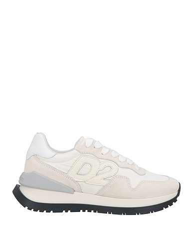 DSQUARED2 Sneakers Cream Leather, Textile fibres