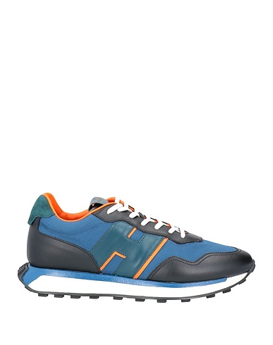 HOGAN Sneakers Black Leather, Textile fibers