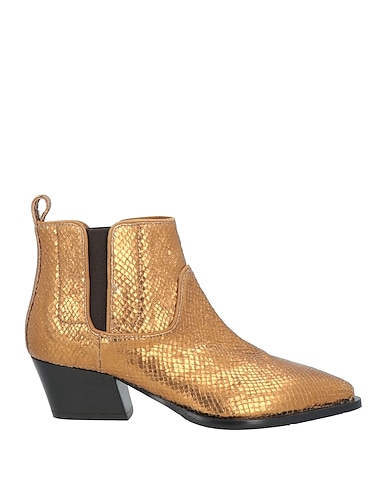 FABI Ankle boot Gold Textile fibers