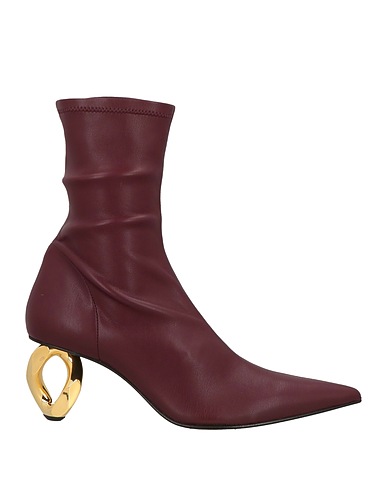 JW ANDERSON Stiefelette Bordeaux 100% Leder