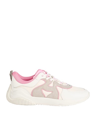 HOGAN Sneakers White Leather, Textile fibres