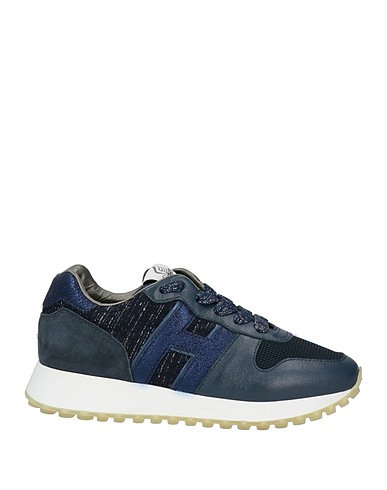 HOGAN Sneakers Midnight blue Leather, Textile fibres