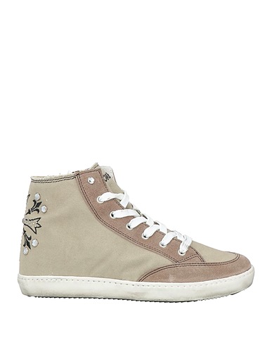 CIABOO Sneakers Khaki Fibre tessili, Pelle
