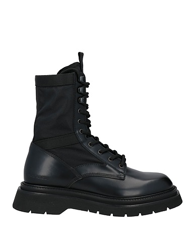 DSQUARED2 Ankle boot Black Leather, Textile fibers
