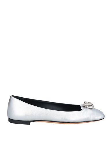 GIUSEPPE ZANOTTI Ballerinas Silber Leder