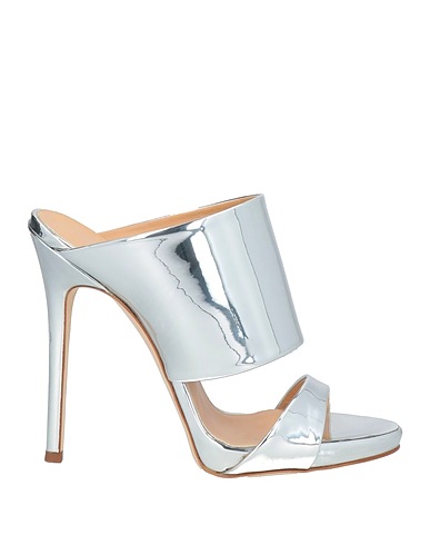 GIUSEPPE ZANOTTI Sandals Silver Leather