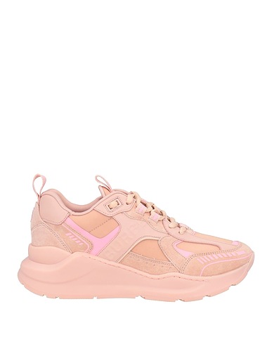 BURBERRY Sneakers Pink Leather, Textile fibers