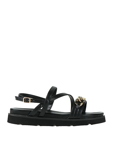 PATRIZIA PEPE Sandals Black Textile fibres