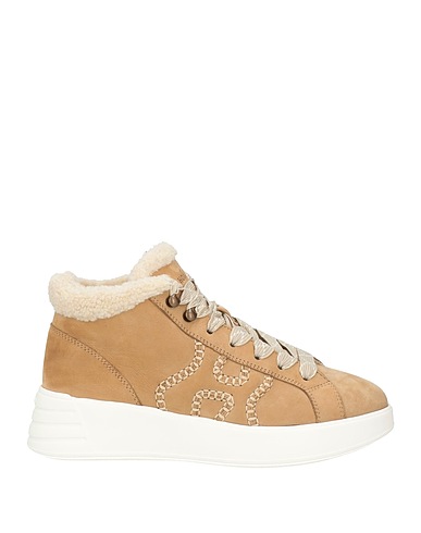 HOGAN Sneakers Sand Leather, Textile fibres