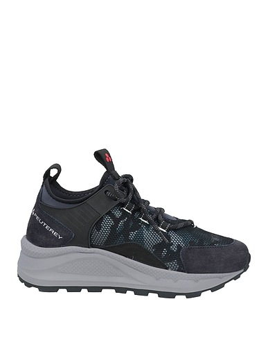 PEUTEREY Sneakers Black Leather, Textile fibers