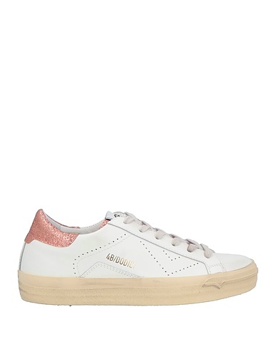 4B12 Sneakers Bianco Pelle, Altre Fibre
