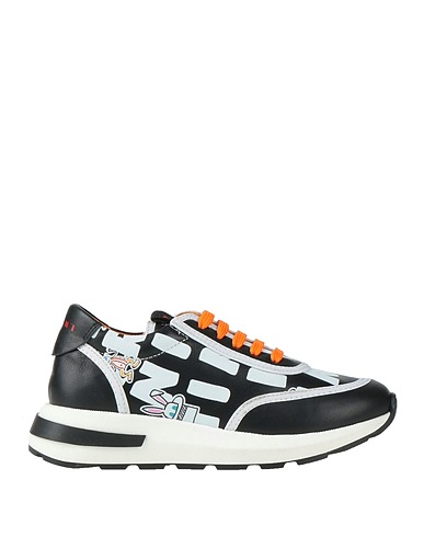 MARNI Sneakers Black Textile fibres, Leather