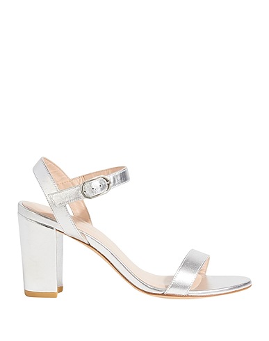 STUART WEITZMAN Sandals Silver Leather