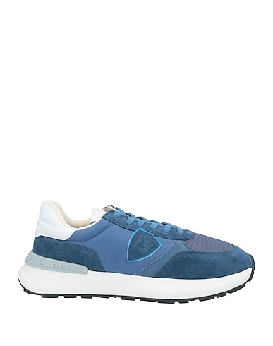 PHILIPPE MODEL Sneakers Slate blue Leather, Textile fibers