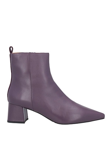 CAFèNOIR Ankle boot Dark purple Leather