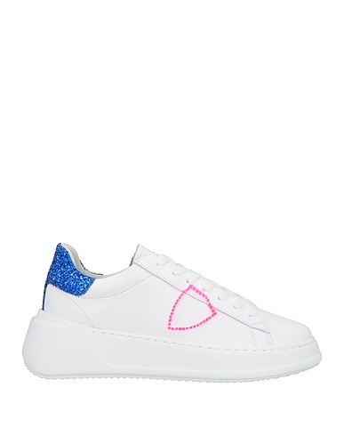 PHILIPPE MODEL Sneakers White Leather, Textile fibers