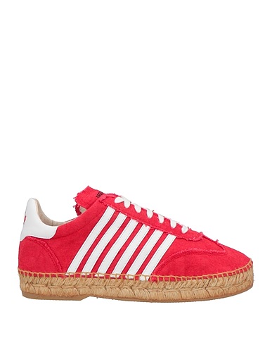DSQUARED2 Sneakers Red Textile fibres, Calfskin