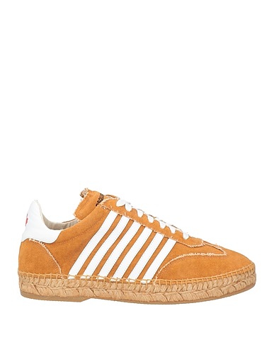 DSQUARED2 Sneakers Camel Textile fibres, Calfskin
