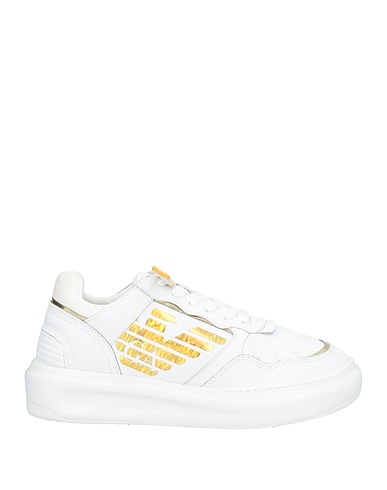 EMPORIO ARMANI Sneakers White 100% Cow leather, Polyester, Thermoplastic polyurethane